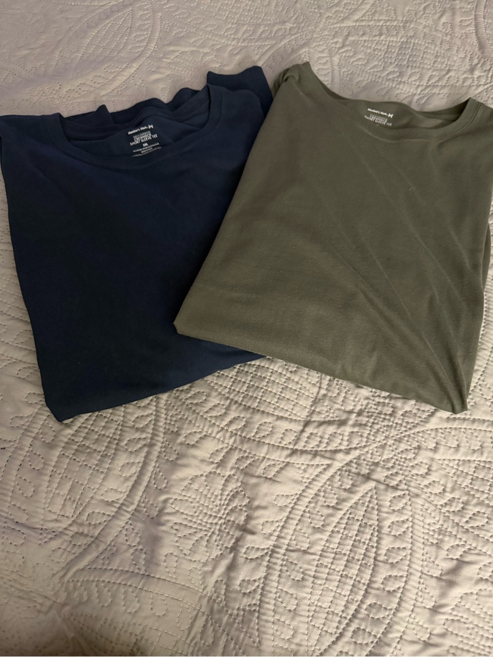 Members Mark Men’s Cotton Tee Bundle Green and Navy XXL